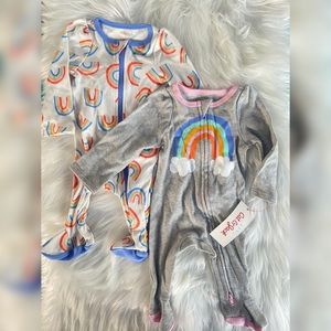 Cat & Jack baby rainbow footie pajama (2)